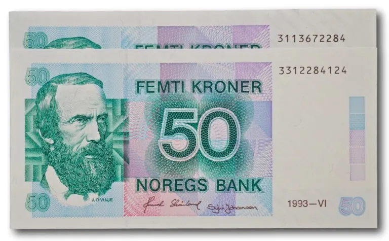 2 x 50 kroner 1993