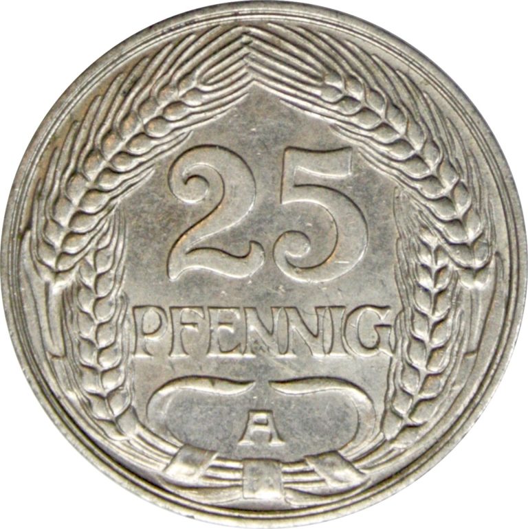 Germany, 25 pfennig 1911
