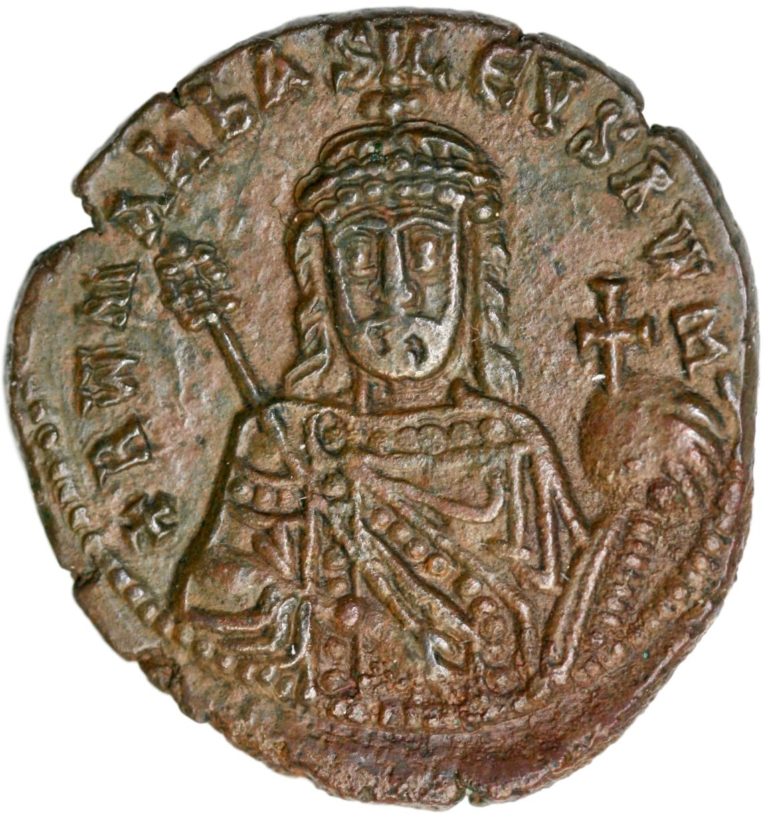 Æ 3/4 follis from Emperor Romanus I Lecapenus (920-944 AD)