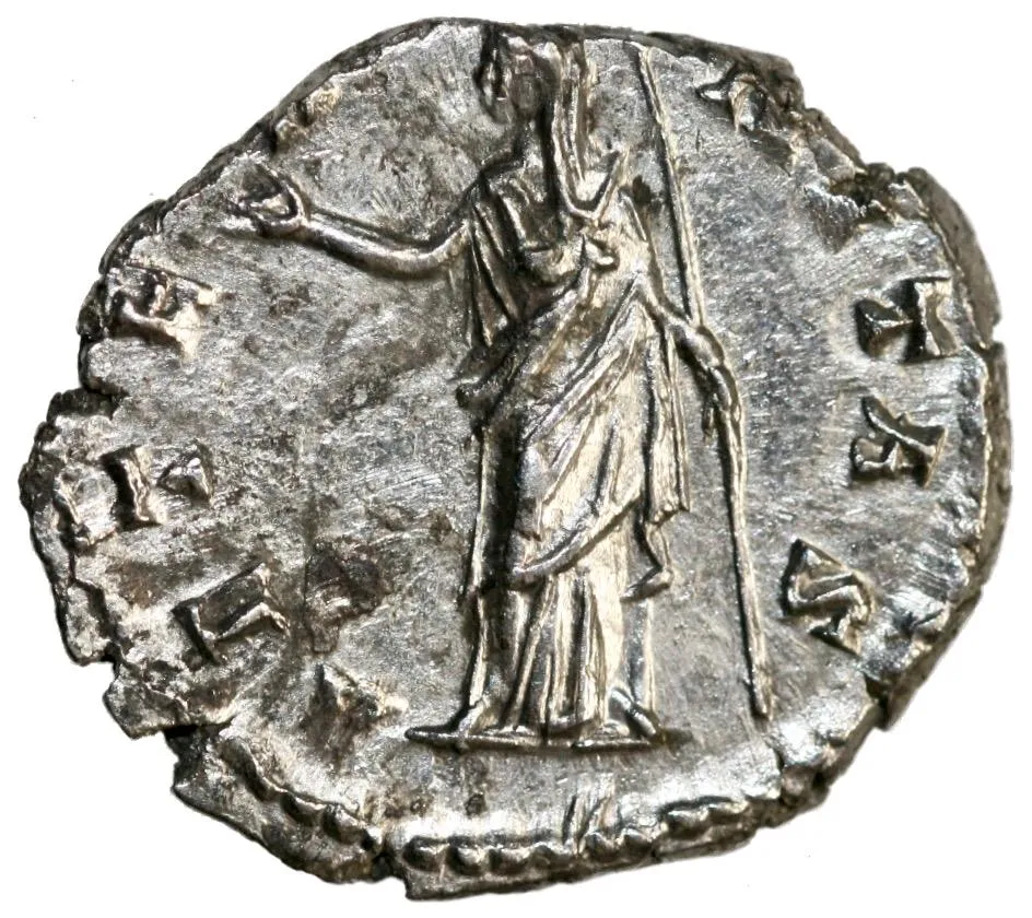Denarius fra Augusta Faustina Sr. (147 e. Kr.) - Bilde 2