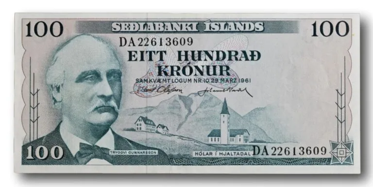 Island, 100 krónur 1961