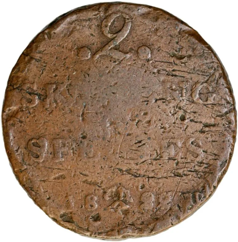 2 skilling 1822