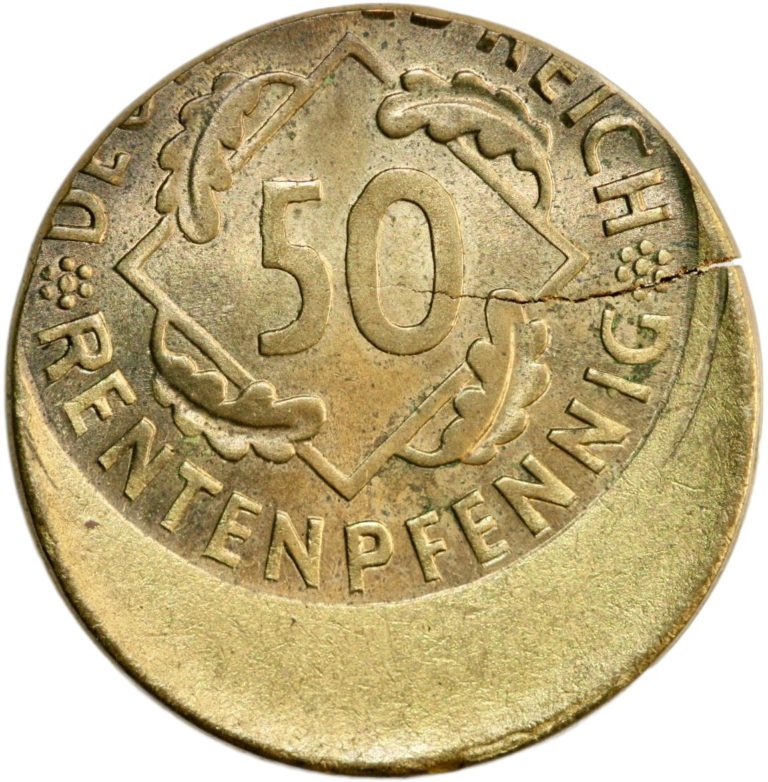 Tyskland, 50 rentenpfennig 1924 (feilpreg)