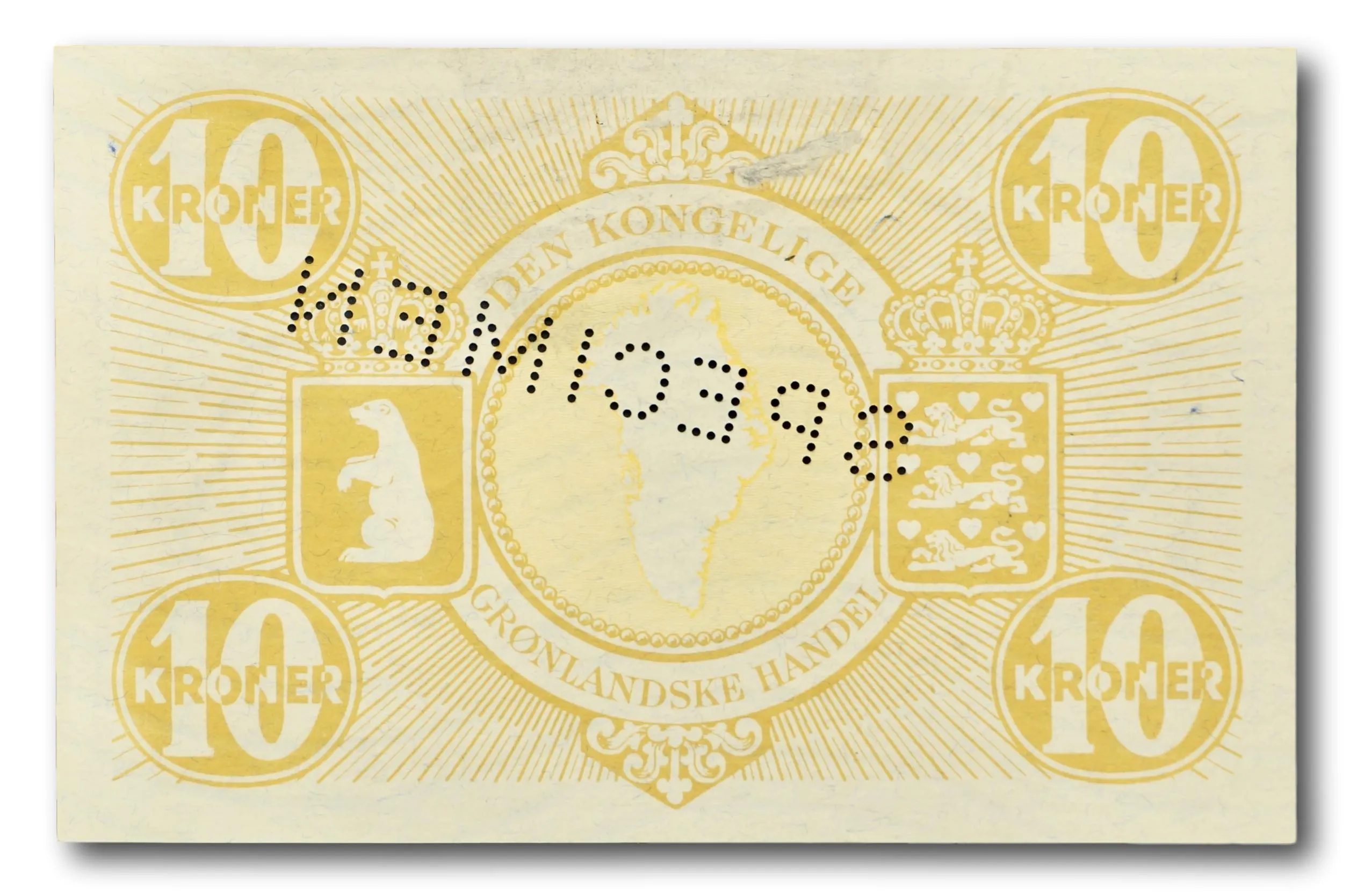 Grønland, 10 kroner (SPECIMEN) 1953 - Bilde 2