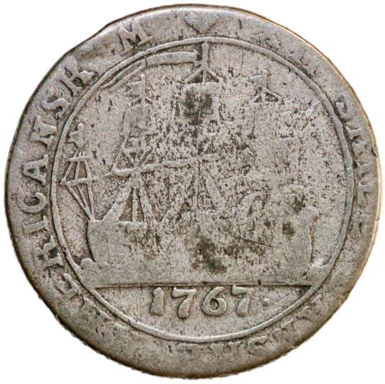 Dansk vestindia, 12 skilling 1767 (Kongsberg)