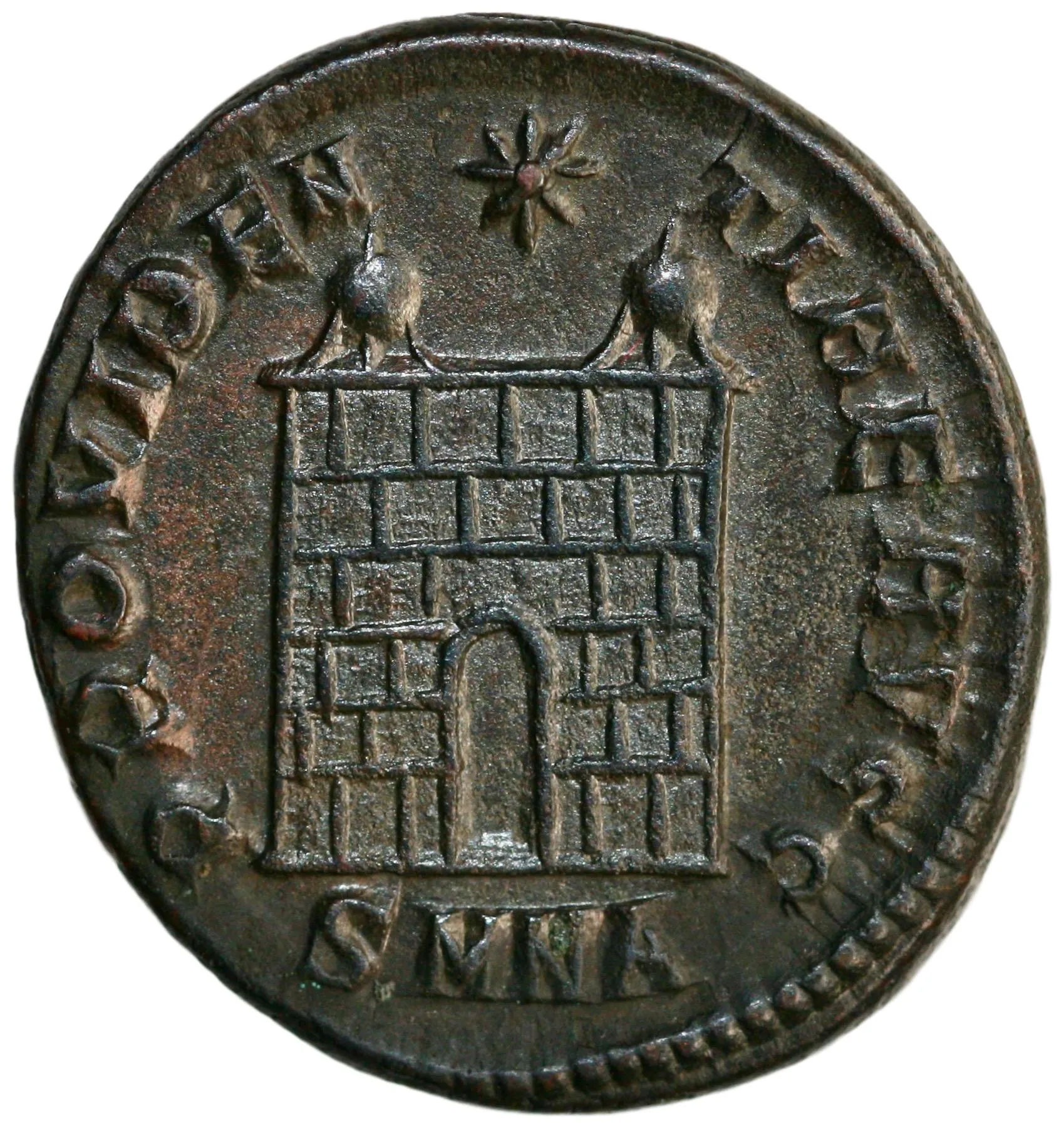 Nummus fra keiser Konstantin I (328-329 e. Kr.) - Bilde 2