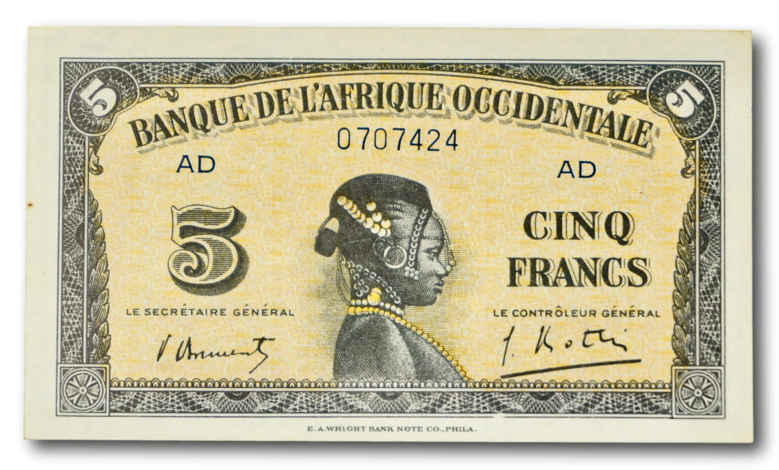 French West Africa, 5 francs 1942
