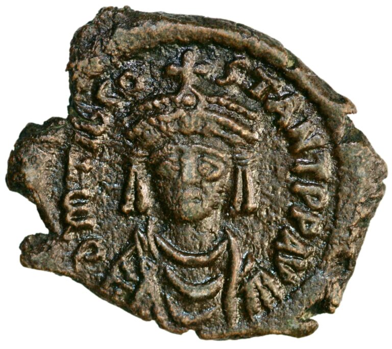 Decanummium from Emperor Tiberius II Constantine (ca. 579-582 AD)
