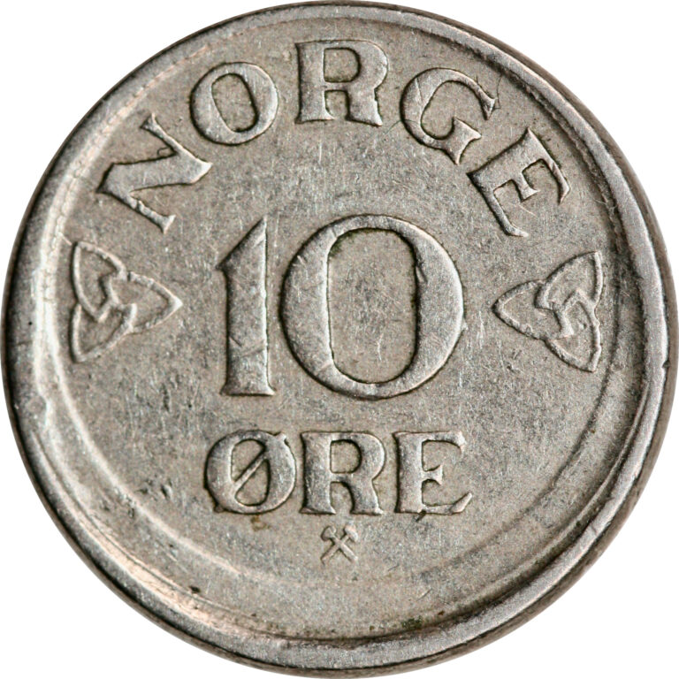 10 øre 1957 (feilpreg)