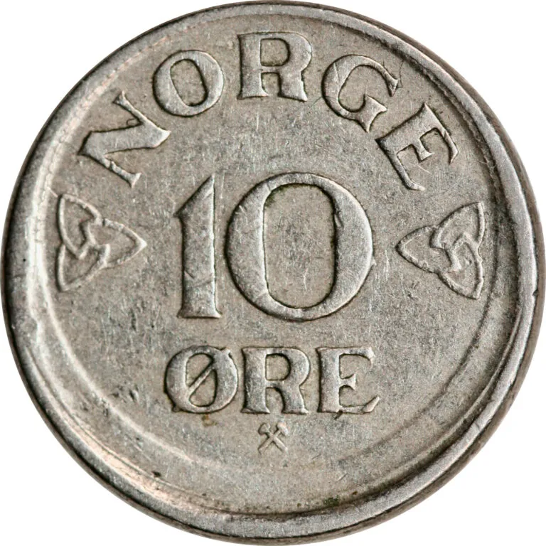 10 øre 1957 (error strike)