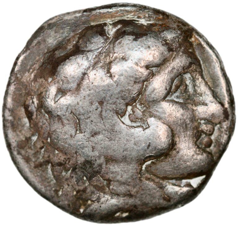 Tetradrakme i kong Aleksander den Stores stil (336-323 f. Kr.)