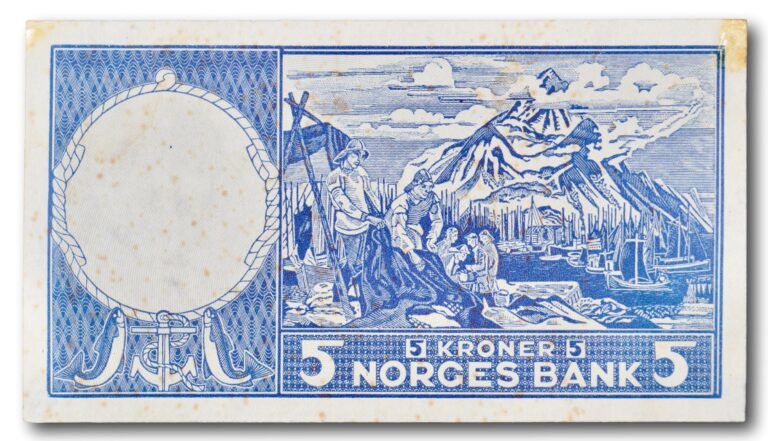 The Final Proof Banknote for 5 Kroner 4th Edition