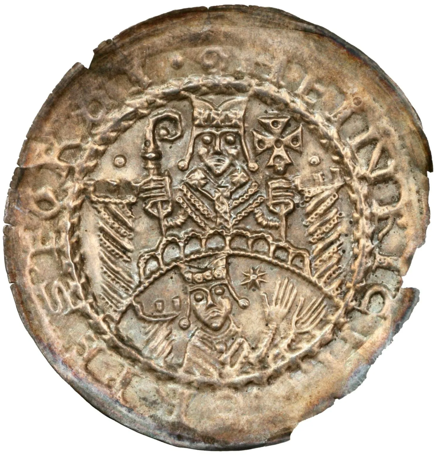 Brakteaet from Archbishop Heinrich I. von Harburg (1142-1153)