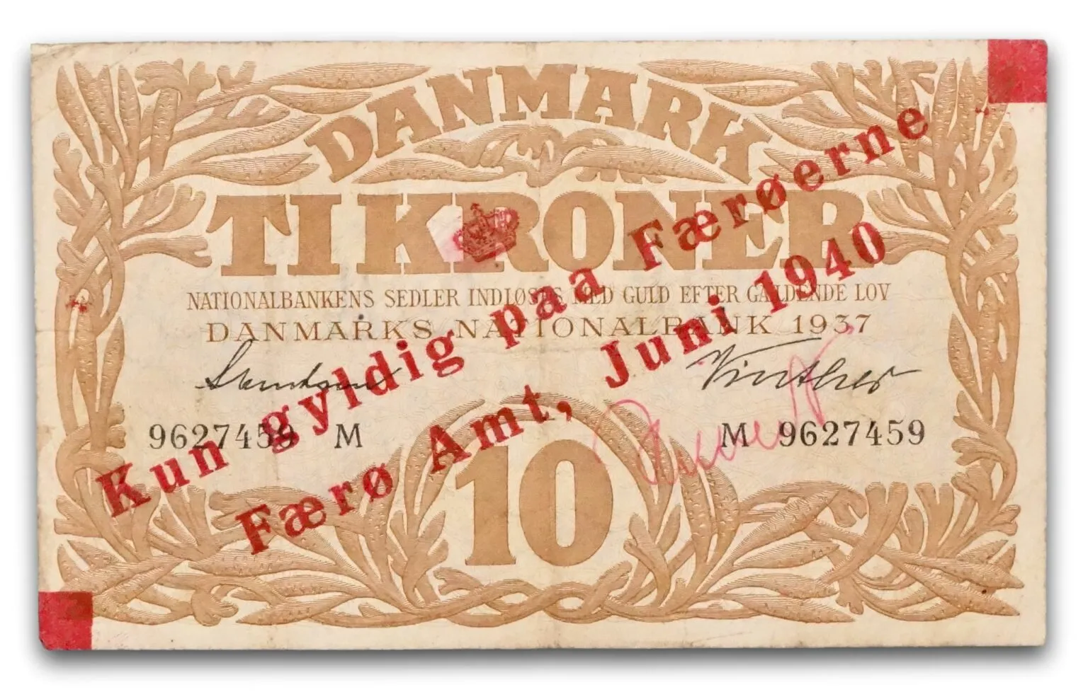Faroe Islands, 10 kroner 1937