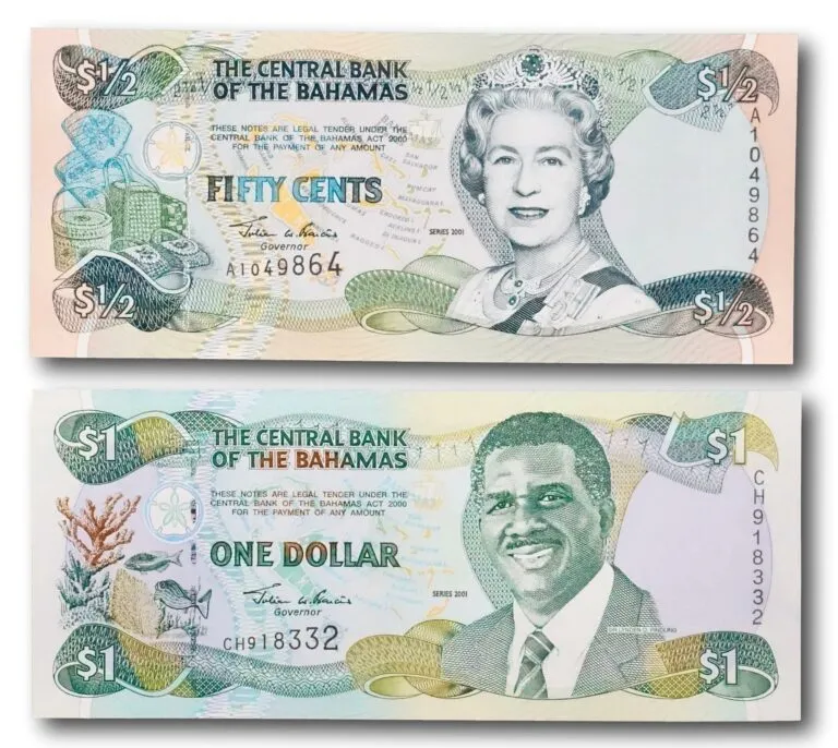 Bahamas, 1 dollar & 50 cents 2001