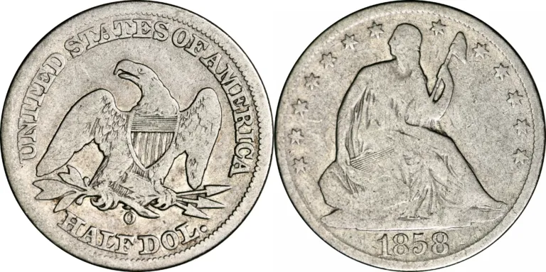 USA, ½ dollar 1858