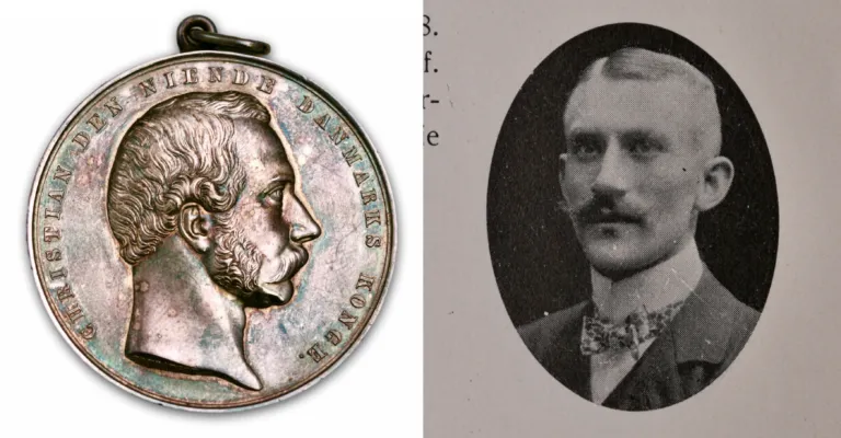 Denmark, “Medal for Saving Life from Drowning” awarded to V.A. Andersen 1897