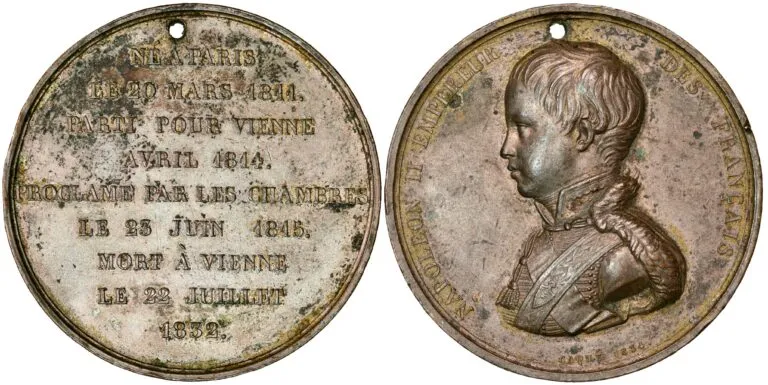 France, Tribute Medal to Emperor Napoleon II (1834)