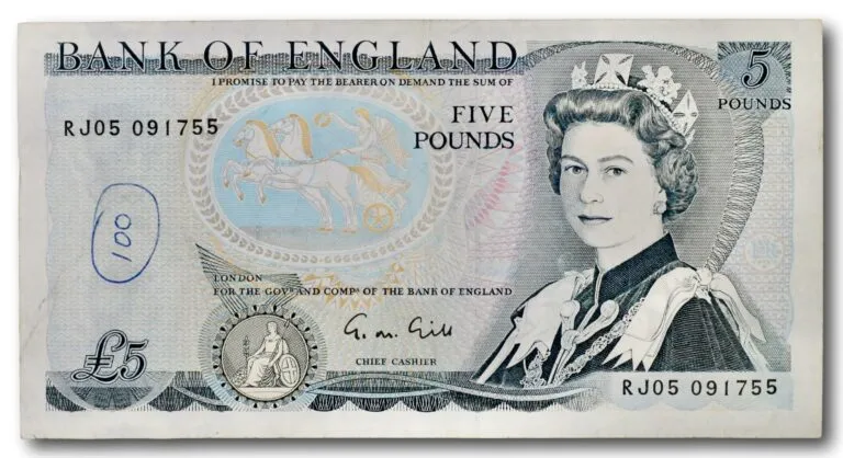Storbritannia, 5 pund 1988-1991