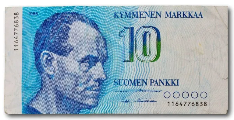 Finland, 10 markkaa 1986