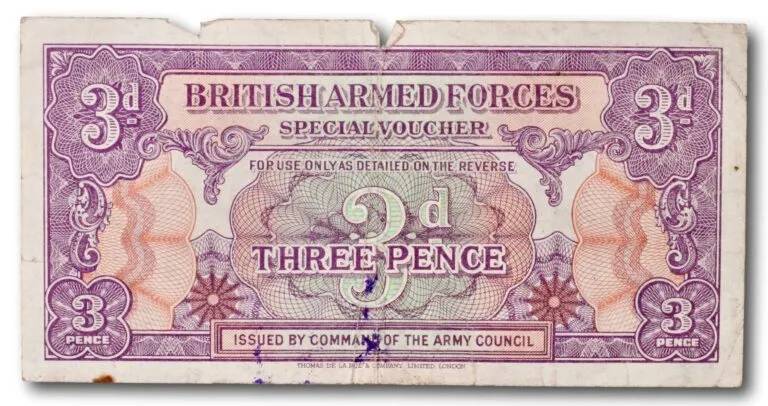 British Armed Forces, 3 pence 1946