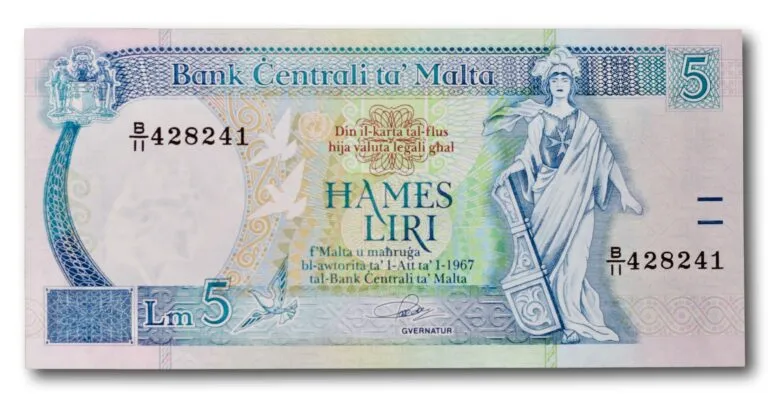Malta, 5 liri 1989