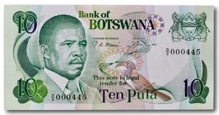 Botswana, 10 pula 1992-1995
