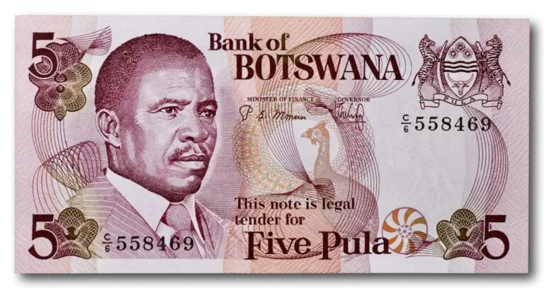 Botswana, 5 pula 1992-1995