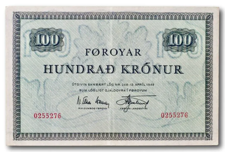 Faroe Islands, 100 krónur 1952