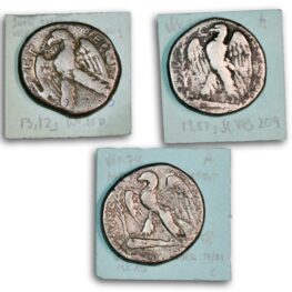 Three tetradrachms from Emperor Vespasian (69-79 AD)