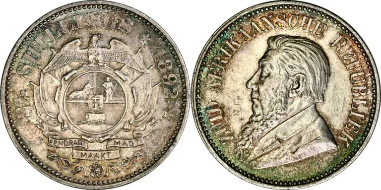 South Africa, 2 1/2 shillings 1892