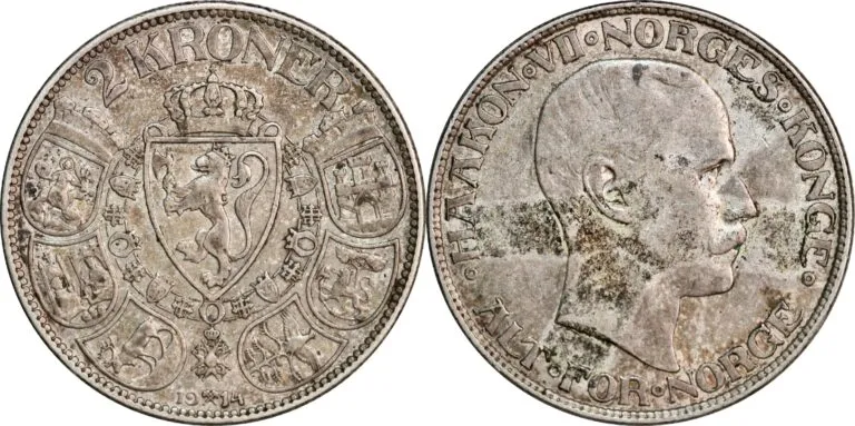 Norway, 2 kroner 1914