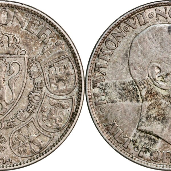 Norway, 2 kroner 1914