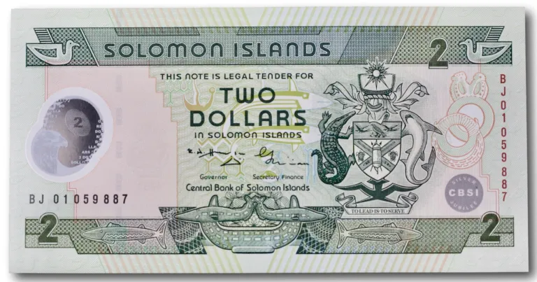 Solomon Islands, 2 dollars 1986