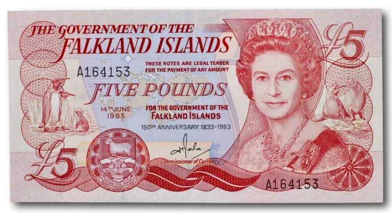 Falkland Islands, 5 pounds 1983