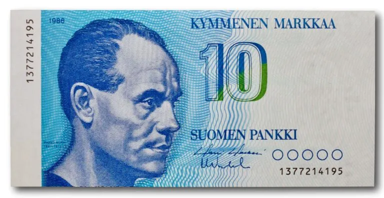 Finland, 10 markkaa 1986