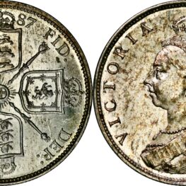 Great Britain, florin 1887