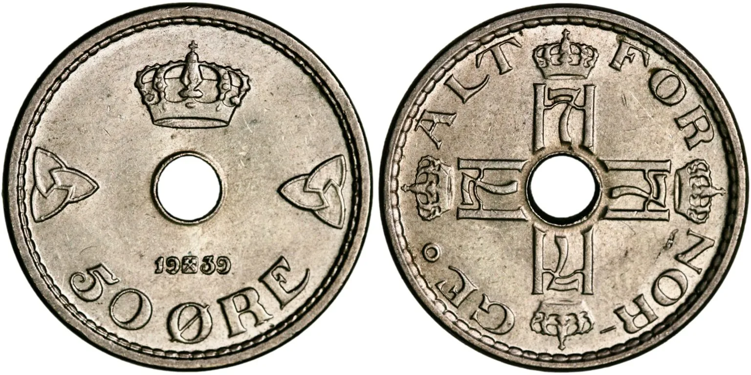 Norway, 50 øre 1939