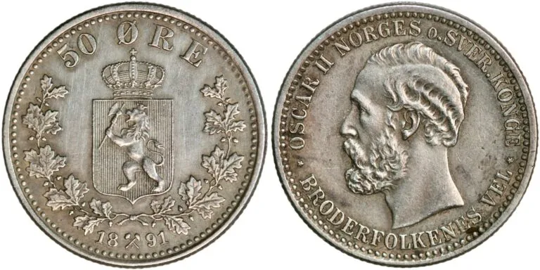 Norway, 50 øre 1891