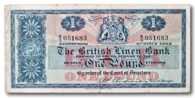 Scotland, British Linen Bank, 1 pound 1963