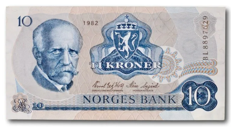 Norway, 10 kroner 1982 in consecutive order