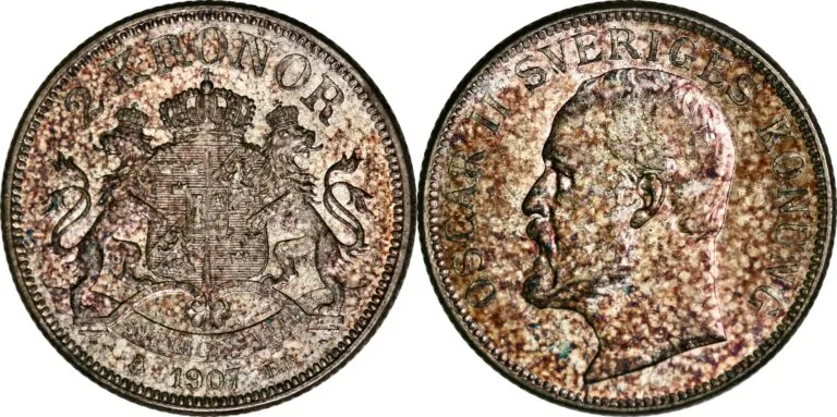 Sweden, 2 kronor 1907