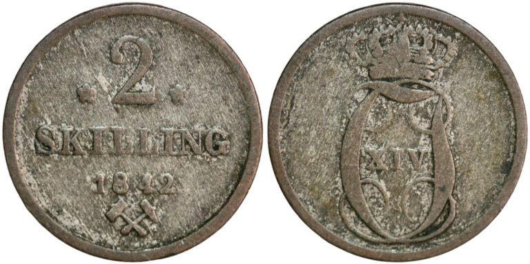 2 skilling 1842