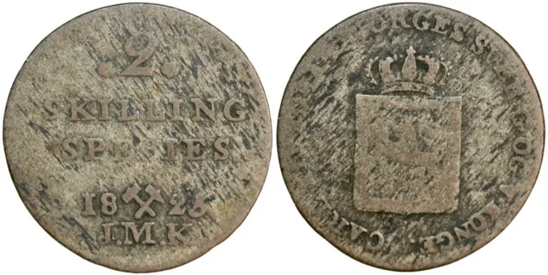 2 skilling 1825