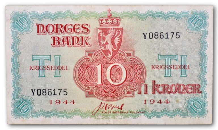 Norway, 10 kroner 1944 (London issue)