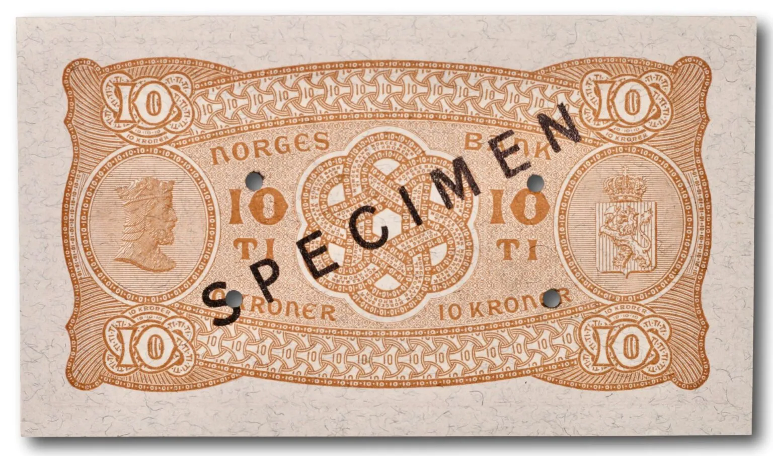 10 kroner 1944 SPECIMEN - Bilde 2