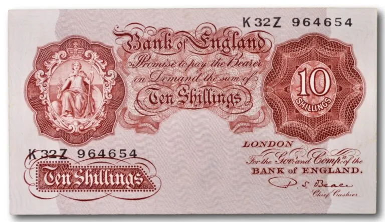 Storbritannia, 10 shillings 1934-1939