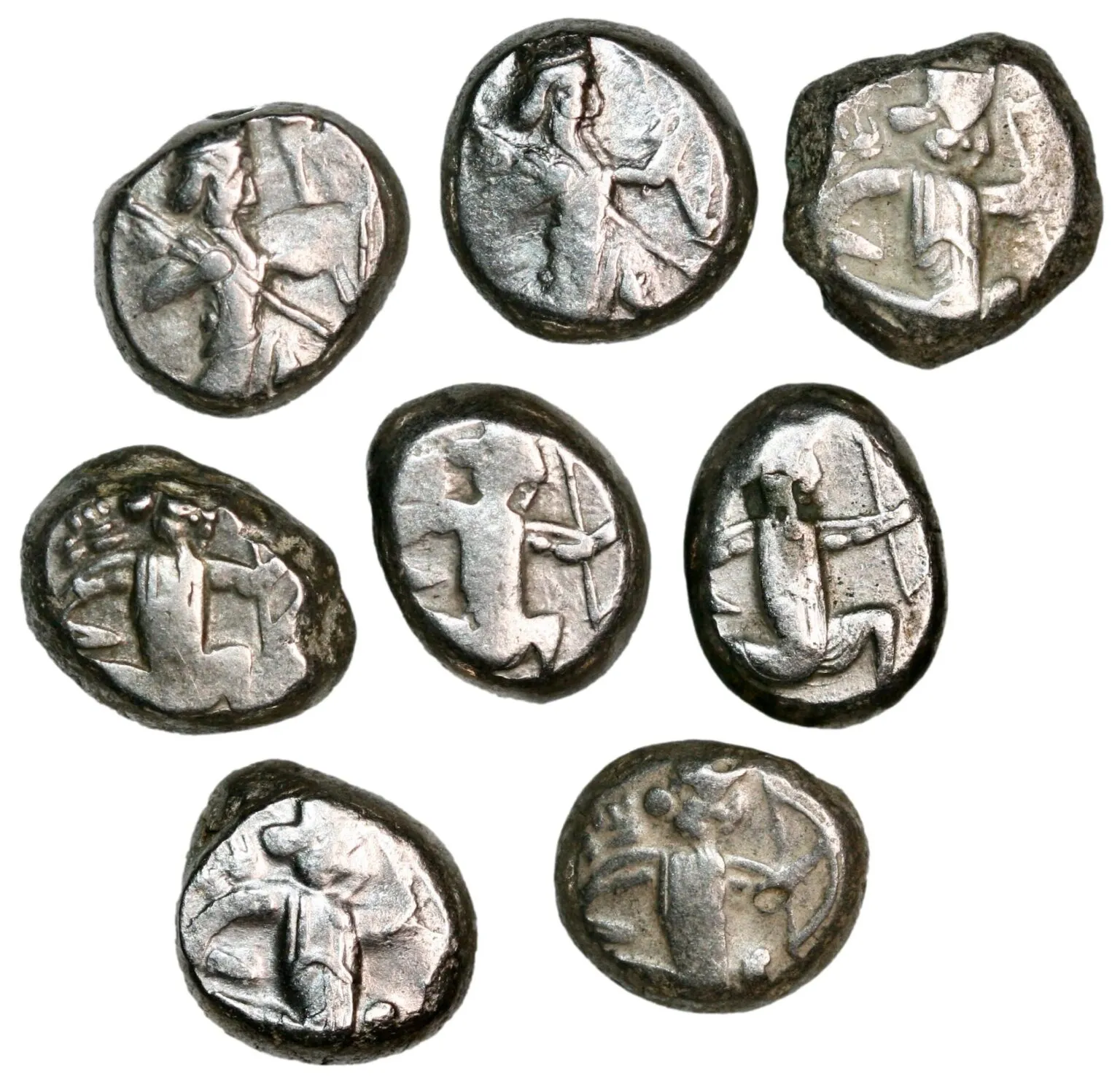 Achaemenidae-dynastiet, samling av 8 sigloi (ca. 450-375 f. Kr.)