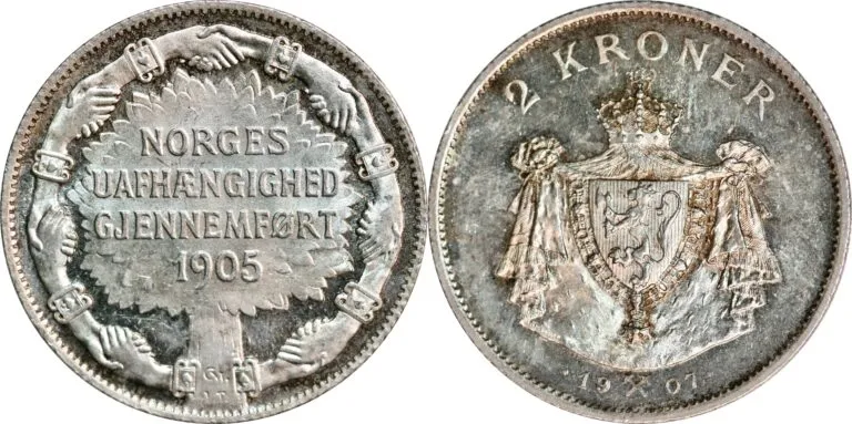 Norge, 2 kroner 1907