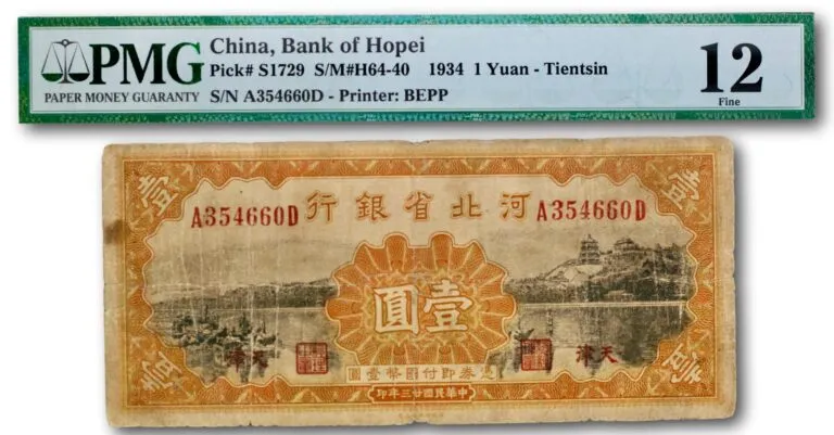 China, 1 yuan 1934